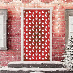 Lofaris Red Little Snowman Simple Merry Christmas Door Cover