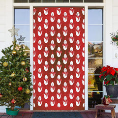 Lofaris Red Little Snowman Simple Merry Christmas Door Cover