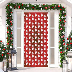 Lofaris Red Little Snowman Simple Merry Christmas Door Cover