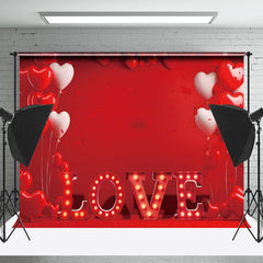 Lofaris Red Love Heart Balloons Valentines Day Backdrop