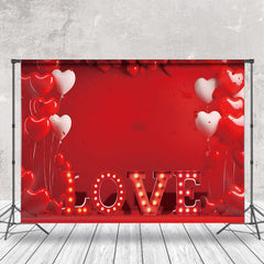 Lofaris Red Love Heart Balloons Valentines Day Backdrop