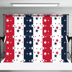 Lofaris Red Navy Blue White Stars Stripe Usa Flag Backdrop