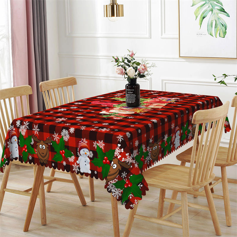 Lofaris Red Plaid Christmas Table Napkins Cloth for Decor