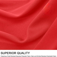 Lofaris Red Premium Spandex Rectangle Banquet Table Skirt