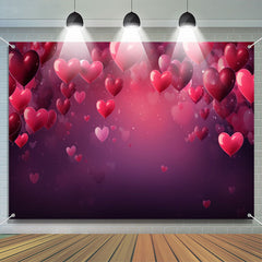 Lofaris Red Reflective Heart Balloon Valentines Day Backdrop