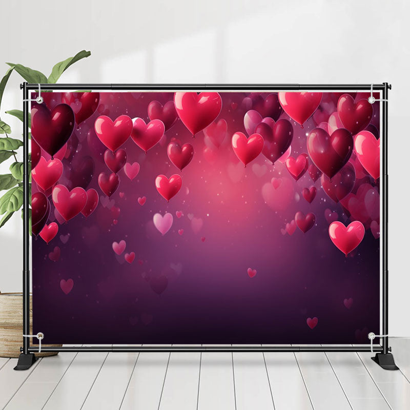 Lofaris Red Reflective Heart Balloon Valentines Day Backdrop