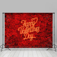 Lofaris Red Rose Hermosa Wall Happy Valentines Day Backdrop