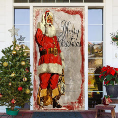 Lofaris Red Santa Claus Papery Merry Christmas Door Cover