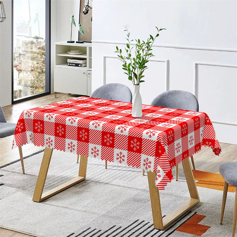 Lofaris Red Plaid Christmas Table Napkins Cloth for Decor