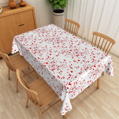 Lofaris Red Stars Christmas Dining Room Rectangle Tablecloth