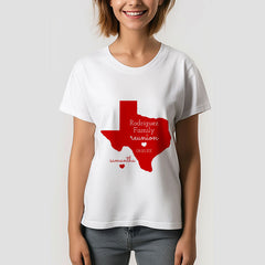 Lofaris Red State of Texas Custom Family Reunion T-Shirt