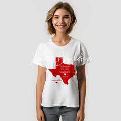 Lofaris Red State of Texas Custom Family Reunion T-Shirt