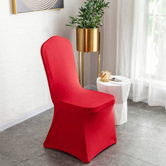 Lofaris Red Stretch Spandex Banquet Decor Chair Slipcovers