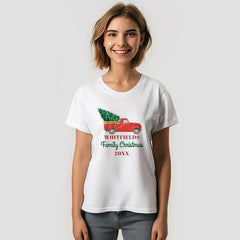 Lofaris Red Truck Christmas Family Reunion Custom T-Shirt