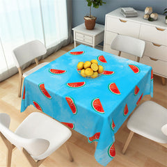 Lofaris Red Watermelon Blue Rectangle Tablecloth For Party