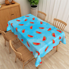 Lofaris Red Watermelon Blue Rectangle Tablecloth For Party