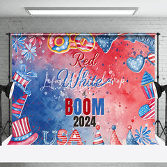 Lofaris Red White And Boom 2024 Independence Day Backdrop