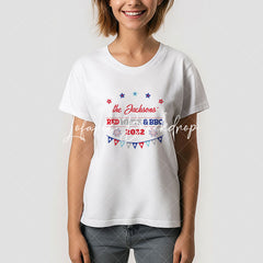 Lofaris Red White BBQ 4th July Fireworks Family T-Shirt