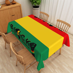 Lofaris Red Yellow Green Black History Month Tablecloth