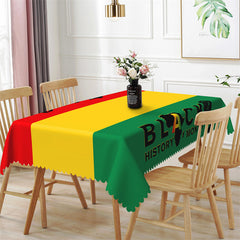 Lofaris Red Yellow Green Black History Month Tablecloth