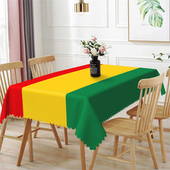 Lofaris Red Yellow Green Splice Bolivia Flag Tablecloth