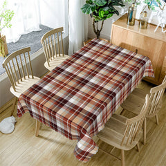 Lofaris Reddish Brown Classic Tartan Rectangle Tablecloth