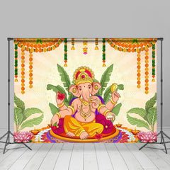 Lofaris Religious Culture Hinduism Worship Ganesha Backdrop