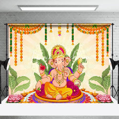 Lofaris Religious Culture Hinduism Worship Ganesha Backdrop