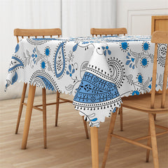 Lofaris Repeat Abstract Floral Leaf Rectangle Tablecloth