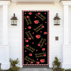 Lofaris Repeat Kentucky Derby Roses Rhombus Black Door Cover