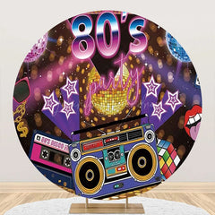 Lofaris Retro 80s Musical Bokeh Round Disco Party Backdrop