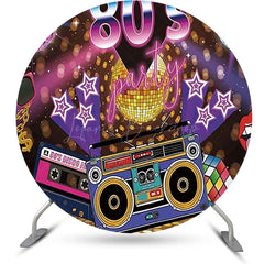 Lofaris Retro 80s Musical Bokeh Round Disco Party Backdrop