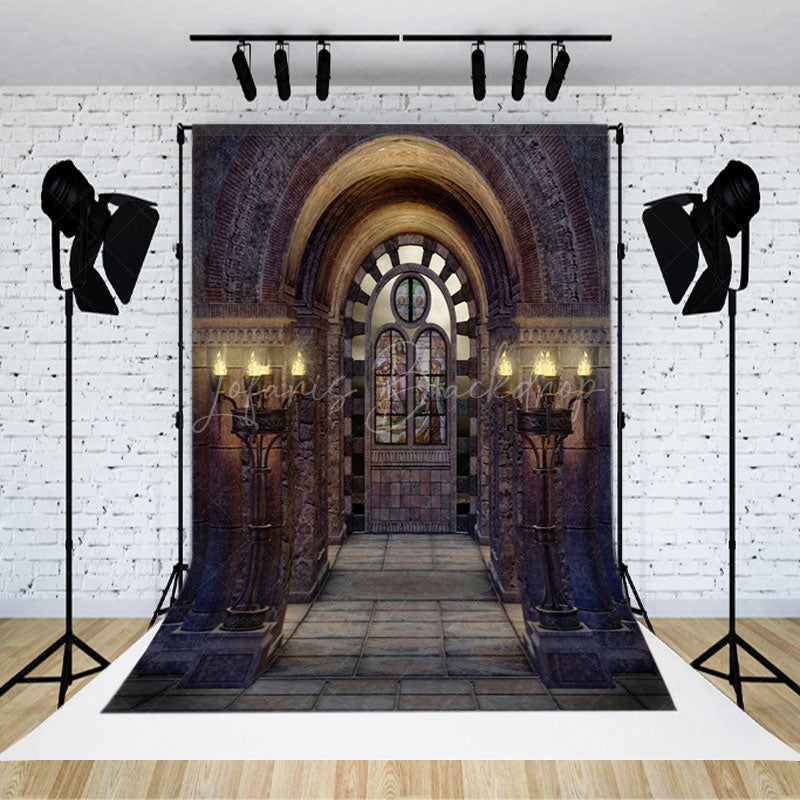 Lofaris Retro Architecture Door Marble Photography Backdrop