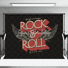 Lofaris Retro Black Wing Wild And Free Rock Roll Backdrop