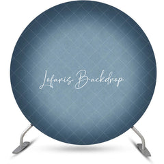 Lofaris Retro Blue Gray Gradient Round Birthday Backdrop