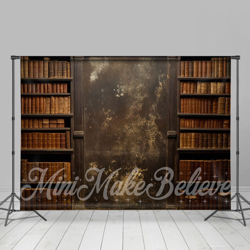 Lofaris Retro Bookrack Sanctum Rust Wall Photo Backdrop