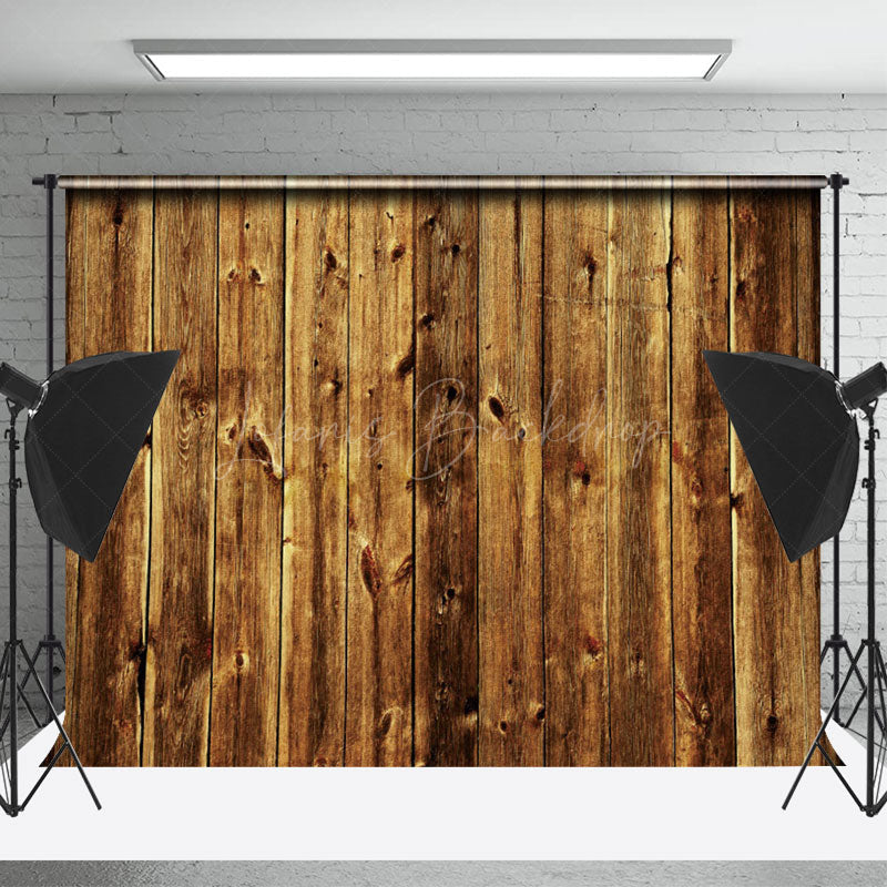 Lofaris Retro Brown Wood Grain Texture Photography Backdrop