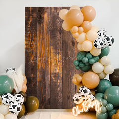 Lofaris Retro Brown Wooden Party Rectangular Arch Backdrop