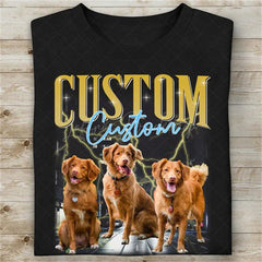 Lofaris Retro Custom Your Pets T Shirt Hoodie with Photo