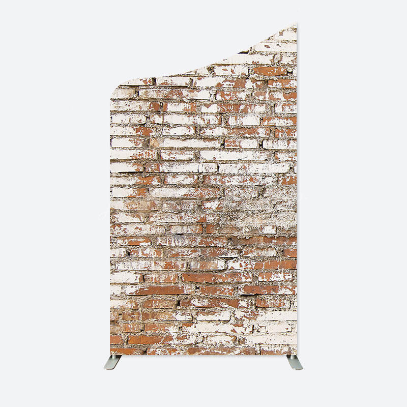 Lofaris Retro Faded Brick Wall Concave Oblique Arch Backdrop