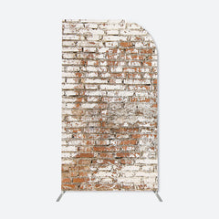 Lofaris Retro Faded Brick Wall Single Fillet Arch Backdrop