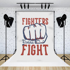 Lofaris Retro Fist Fighters Gonna Fight Positive Backdrop