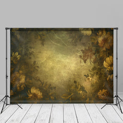 Lofaris Retro Floral Gold Abstract Fine Art Photo Backdrop