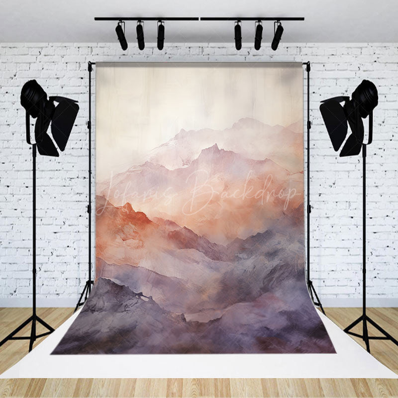 Lofaris Retro Foggy Ink Landscape Painting Photo Backdrop