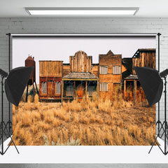 Lofaris Retro Grassland Western Cowboy Architecture Backdrop