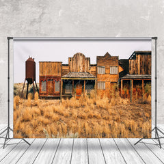 Lofaris Retro Grassland Western Cowboy Architecture Backdrop