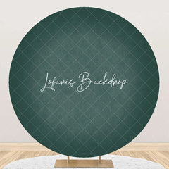 Lofaris Retro Green Gradient Texture Circle Birthday Backdrop