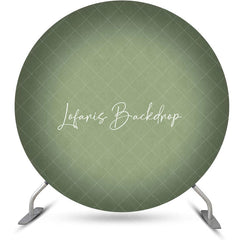 Lofaris Retro Green Texture Gradient Circle Birthday Backdrop