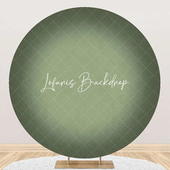 Lofaris Retro Green Texture Gradient Circle Birthday Backdrop