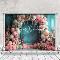 Lofaris Retro Green Wall Luxury Arch Floral Wedding Backdrop